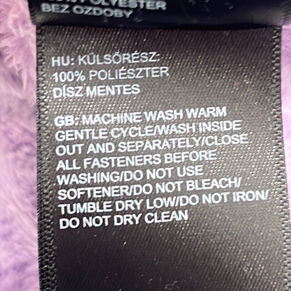 The North Face 2T Purple Gray Sherpa Fleece Full Zip Windbreaker Shacket - Picture 7 of 10